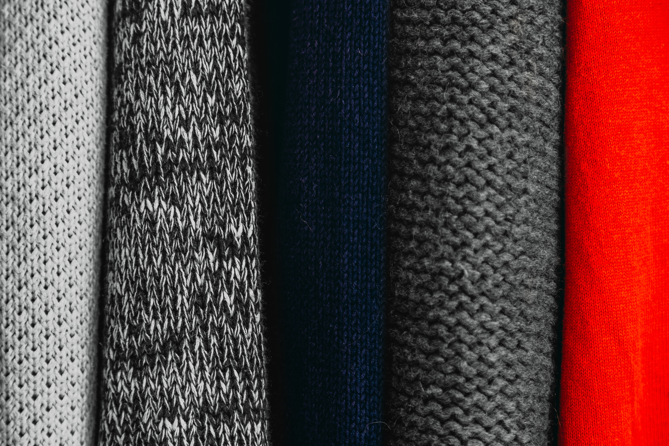 Assorted-color Knit Textiles