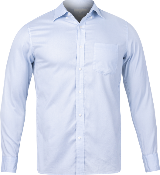 Front View of a Light Blue Formal Polo